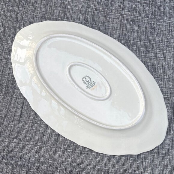 Bernadotte Porcelain Floral Oval Platter Plate with Gold Trim Czechoslovakia - Picture 8 of 10